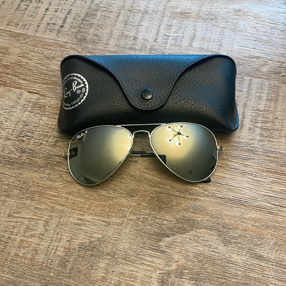 Ray-Ban aviator sunglasses. Polarized.